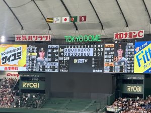 東京ドーム「巨人VS阪神」観戦と東京ドーム宿泊の旅
