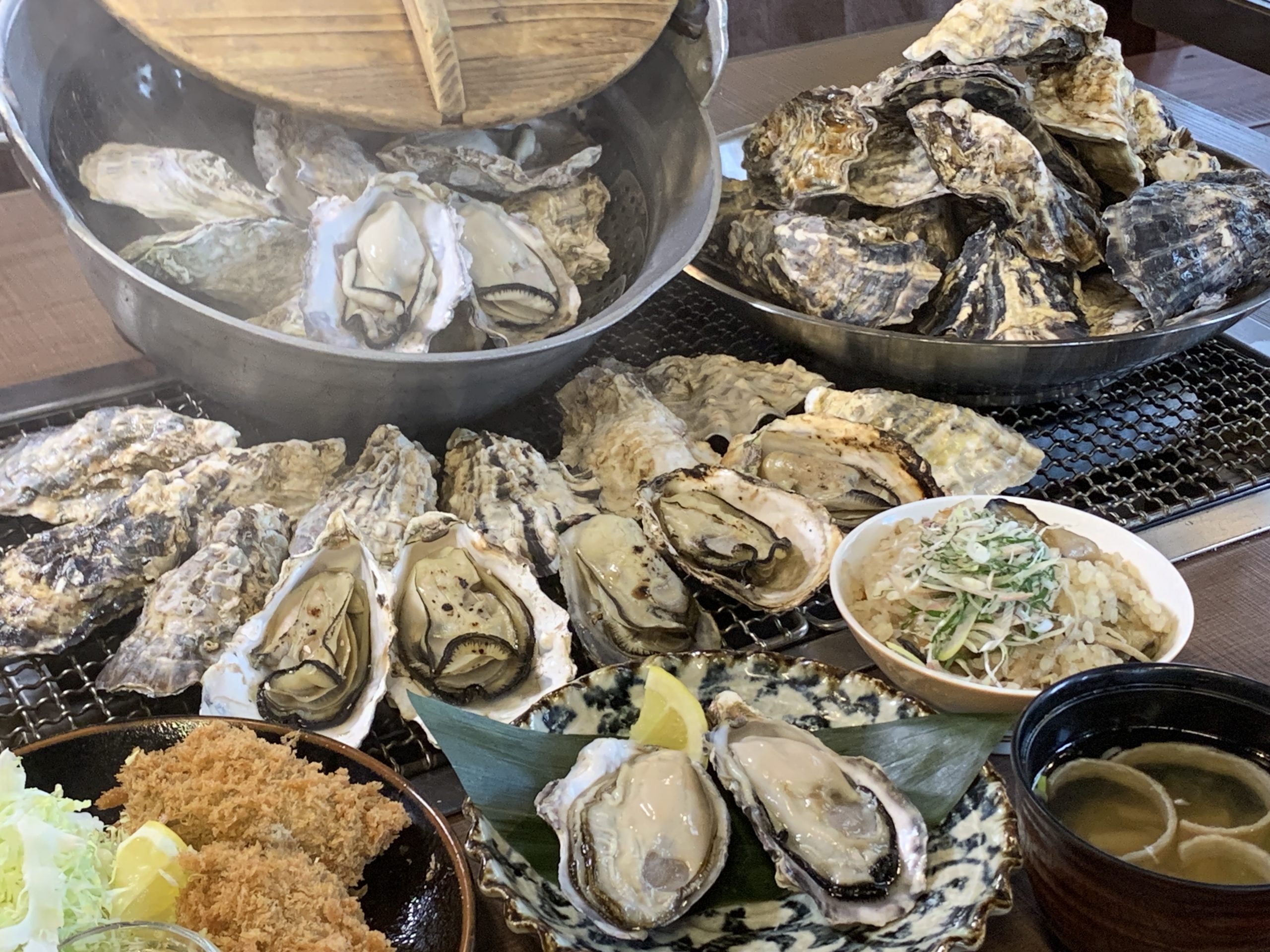 入善牡蠣ノ星でたっぷり90分 「牡蠣食べ放題」と宇奈月温泉「延対寺荘」で 日帰り入浴の旅